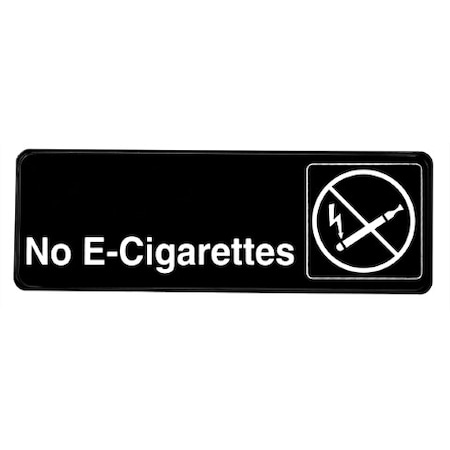 No E-Cigarettes Sign, 3x9, PK15